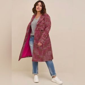 Torrid plaid size 3 coat
